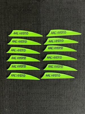 Arizona Archery AAE Hybrid 2.0 Shield Cut  1.95 Inch 12 Pack Vanes BRAND NEW