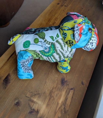 Handmade Plush French Bulldog Made With Emma J Shipley Fabric - Picture 4 of 7