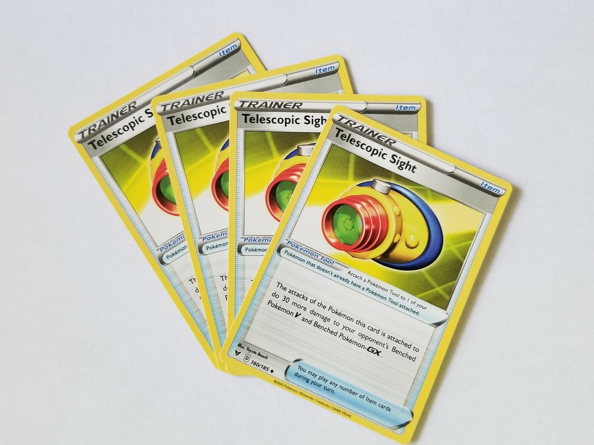 4x TELESCOPIC SIGHT 160/185 Vivid Voltage Playset Trainer Pokmon Card Near  Mint