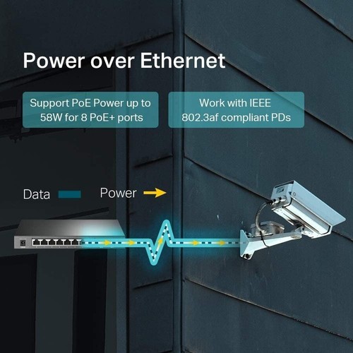 TP-Link TL-SG2210P - JetStream 8-Port Gigabit Smart PoE+ Switch with 2 SFP Slots - Picture 4 of 9