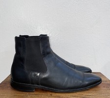 Hugo Boss Chelsea Black Leather Ankle Boots 8.5