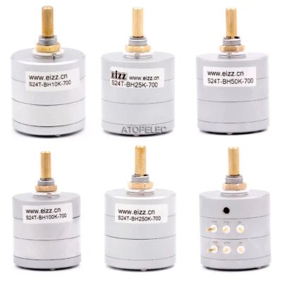 EIZZ 24-Step Attenuator Dual-Unit Stereo Volume Potentiometer 2-gang HiFi Audio