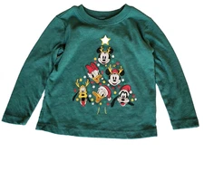 Disney Jumping Beans Mickey Size 12 Months Christmas Long Sleeve Shirt
