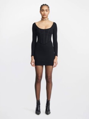 Dion Lee Rib Corset Mini Dress Size S AU8 RRP$600 Farfetch