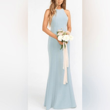 Bridesmaid Show me your MuMu Chicago high neck gown size XL -Wedding