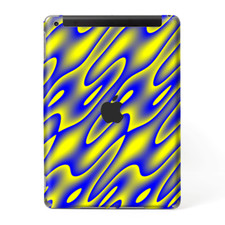 Skins Decal Wrap for Apple iPad 9.7 2017-Neon Blue Yellow trippy