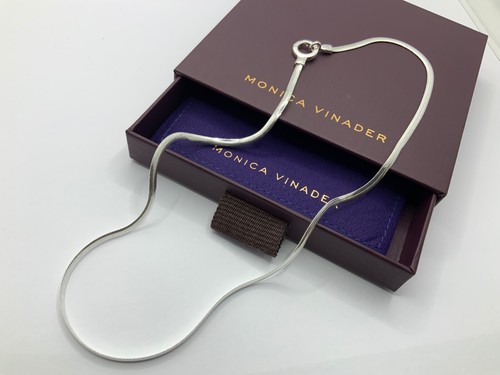 monica vinader Snake Chain Necklace 18' Sterling Silver RRP £178 - Picture 2 of 14