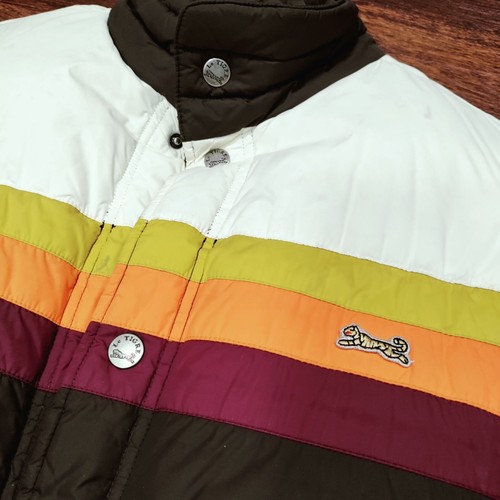 Vintage Le Tigre Retro Reversible Outerwear Puffer Vest Jacket Black Multi XL - Picture 4 of 14