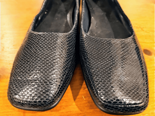 AEROSOLES NAVY GENUINE LEATHER SNAKE PRINT FLAT SZ 9 1/2 NEW NO BOX - Picture 3 of 9
