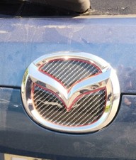 3d Carbon Red Out Coated Domed Logo Insert For Mazda Cx-5 Us Made Accessories