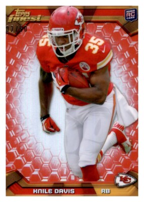 2013 Topps Finest Red Refractor Knile Davis #d /50 SSP Rookie RC PWE Chiefs #149