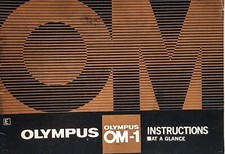 OLYMPUS OM-1 "INSTRUCTIONS AT-A-GLANCE" MANUAL 