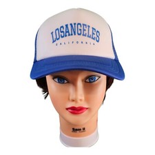 Los Angeles California Blue White Snapback Baseball Trucker Hat Cap OSFA