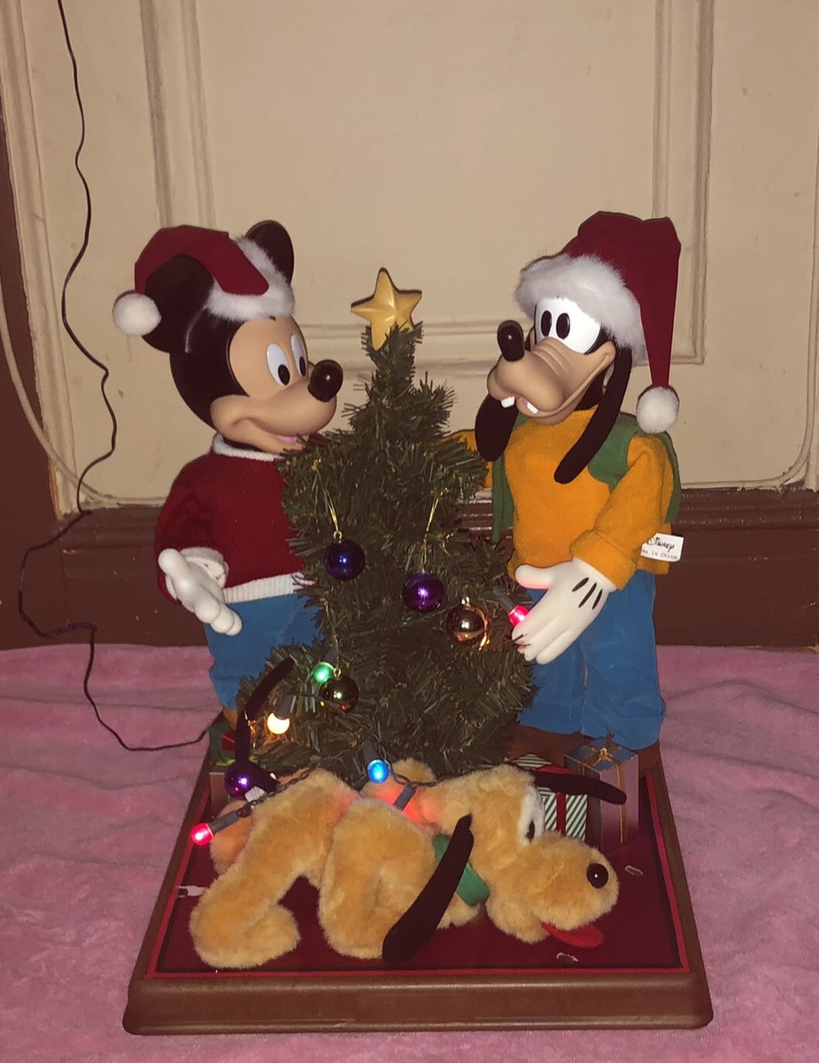 Rare 1997 Telco Disney Christmas Animated Mickey Goofy Pluto