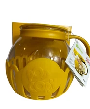 NEW IN BOX! Ecolution Micro-Pop Popcorn Popper, 3 QT Family Size - Yellow