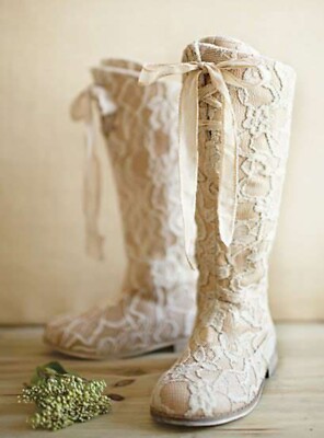Joyfolie Girl's Lacey Boot in Rose Size 4 NWOB Wedding Pageant Vacation Dance