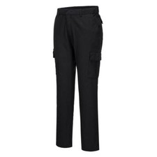 Image of Portwest Stretch Slim Combat Trousers Black 40" 31"