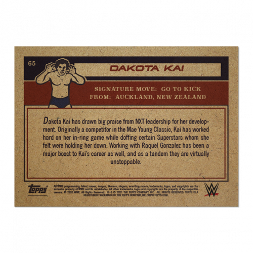 JUEGO LIVING TOPPS WWE #65 DAKOTA KAI Y 66 RAQUEL GONZALEZ - LOTE DE 2 CARTAS - Imagen 3 de 5