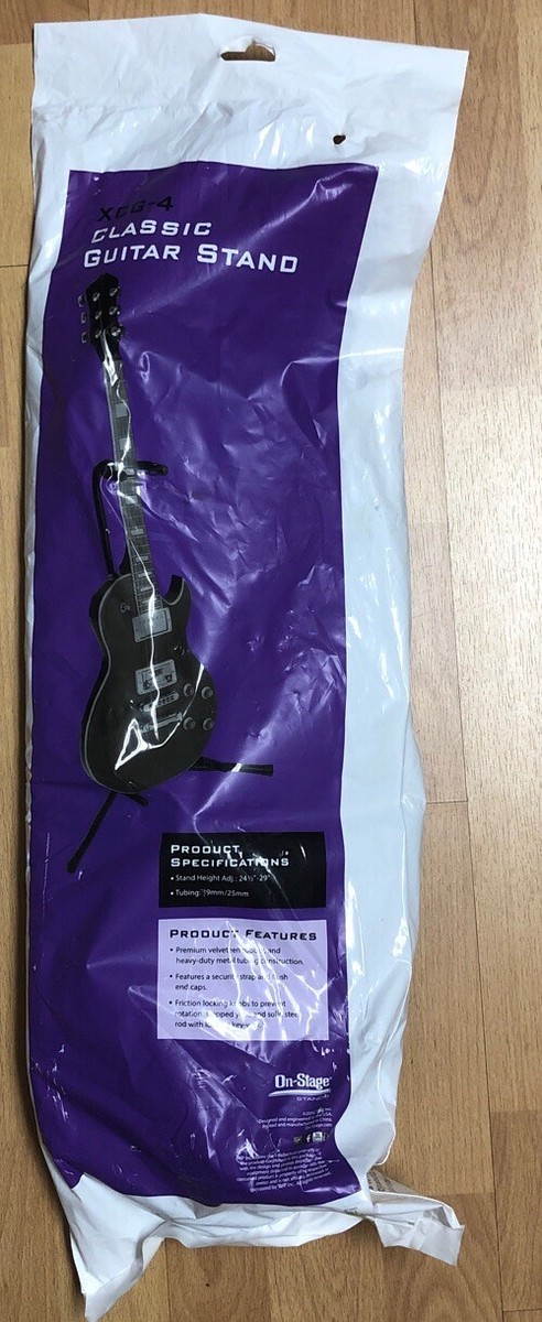 ステージ上XCG4ブラック三脚ギタースタンド、2パック(中古品) 中古】「未使用品」ステージ上XCG4ブラック三脚ギタースタンド、2