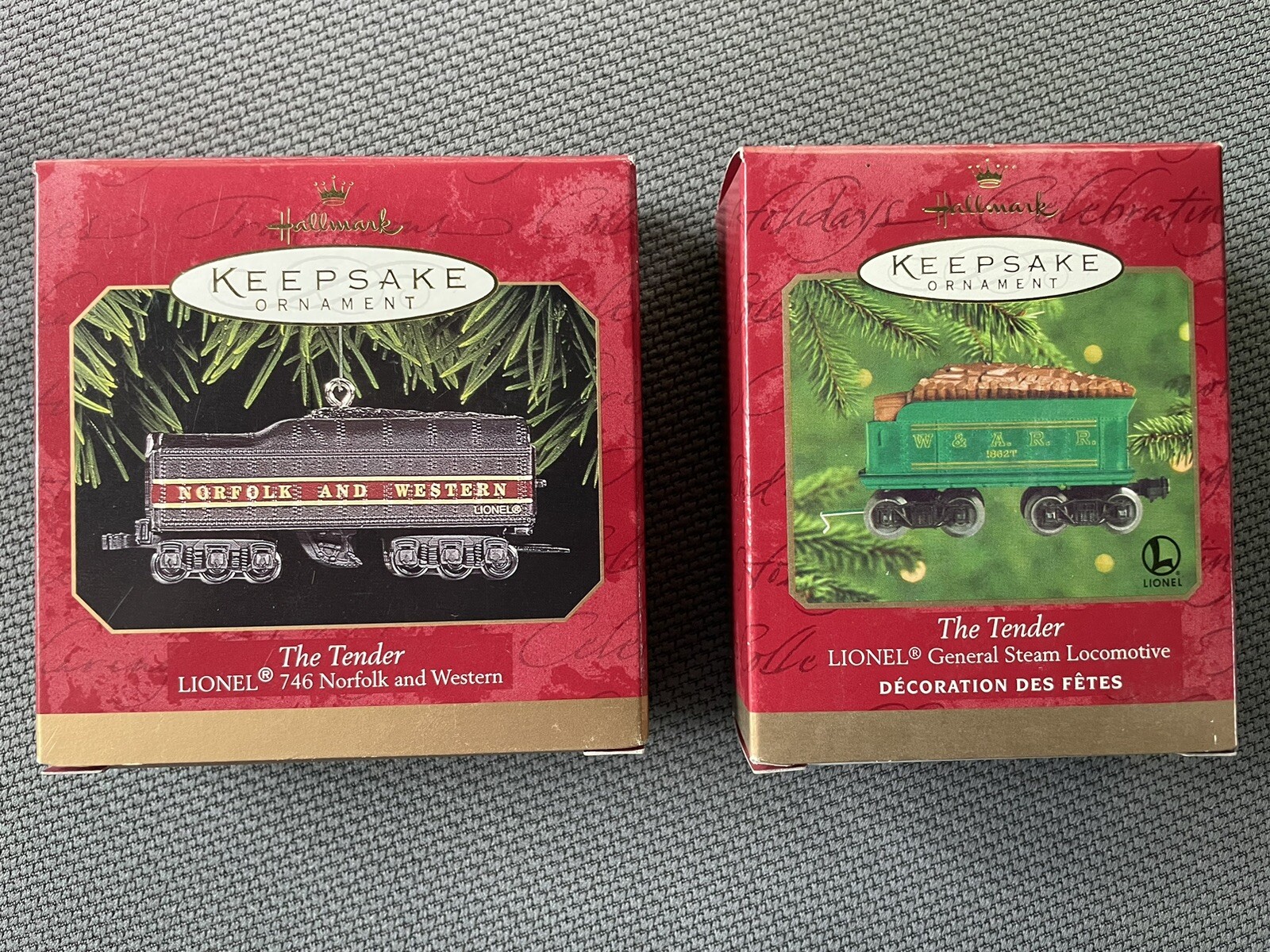 Hallmark Keepsake Ornaments "LIONEL TRAINS", COMPLETE SERIES (Set Of