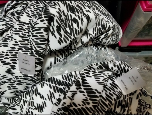 $209 SUSANA MONACO Lina Black White Printed Spaghetti Strap Romper ~ L, L M3020 - Picture 6 of 11