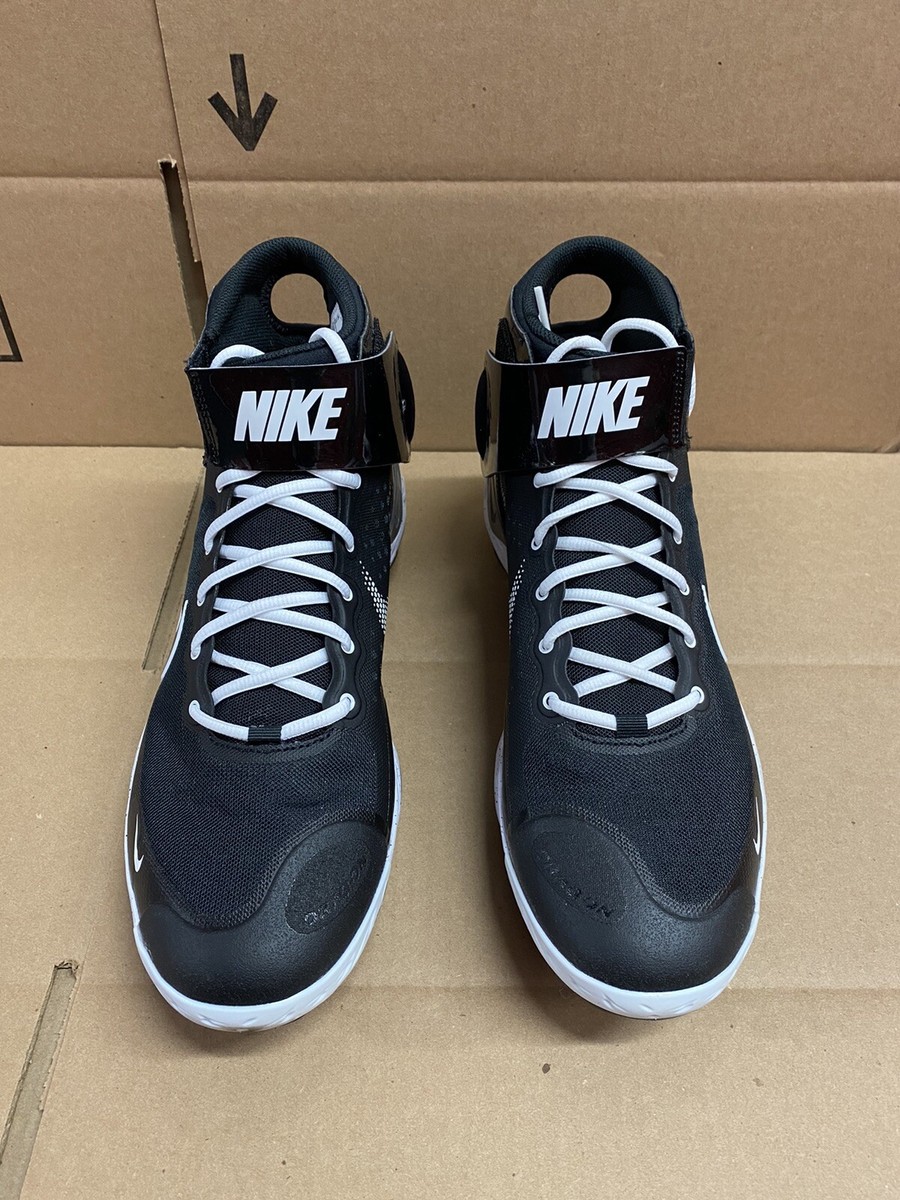 Nike Alpha Huarache Elite 3 Mid Metal Baseball Cleats Black  display picture 1