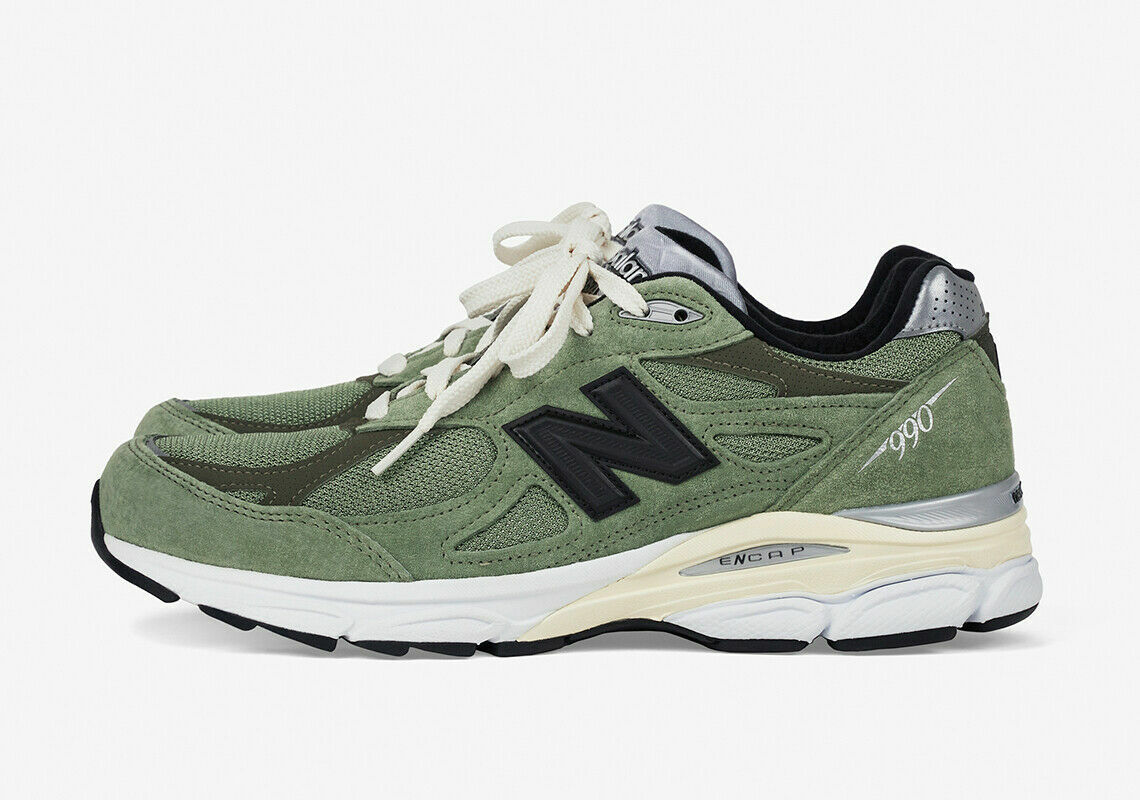 New Balance 990v3 JJJJound Olive Green Grey White M990JD3NB New Balance 990v3 JJJJound Olive Green Grey White M990JD3NB