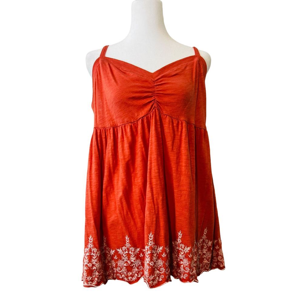 Torrid Adjustable Spaghetti Strap Embroidered Flo… - image 1