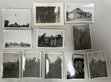 Lot Vintage Antique WWII U.S. Air Force Military Soldier Camp Photo H8 