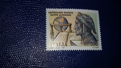 Stamp Italy Republic 1990 n.1956 Cat.Unified MNH Centenario Soc Dante