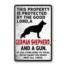 Beware Of Dog Sign Warning Signs For Fence German Shepherd Sign This Property...