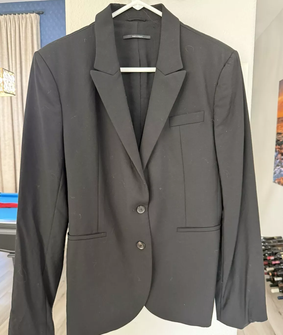 Veste blazer costume femme Gucci signature uniforme noir laine taille 48