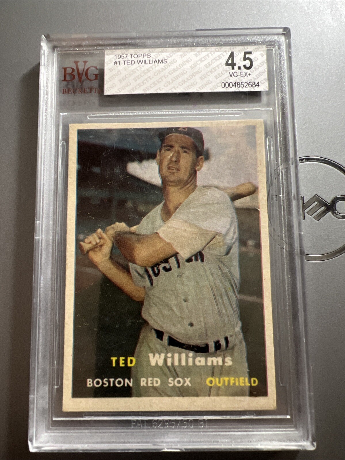 1957 Topps #1 Ted Williams BVG 4.5 Boston Red Sox Great Centering High End