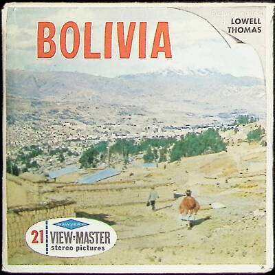 Bolivia 3d View-Master 3 Reel Packet La Paz - Cochabamba - Santa Cruz - Tombillo
