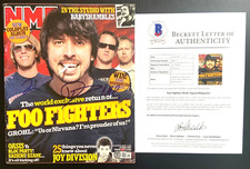 FOO FIGHTERS BAND SIGNED MAGAZINE DAVE GROHL TAYLOR HAWKINS NATE MENDEL BAS