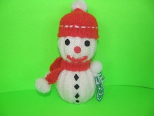 VINTAGE HAND MADE  STYROFOAM SNOWMAN HOLDING  CHRISTMAS  TREE ORNAMENT 10" TALL