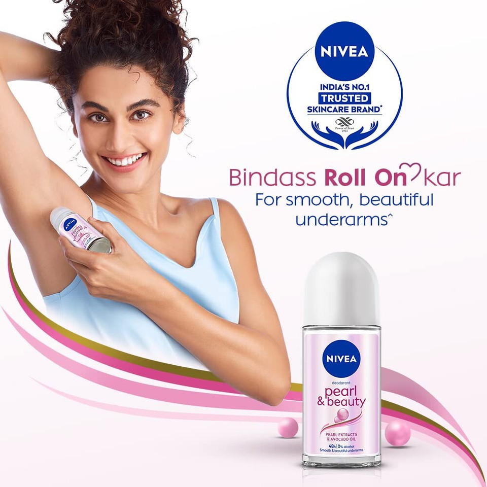 Nivea Deodorant Roll On Pearl & Beauty Women 50ml Antiperspirants For
