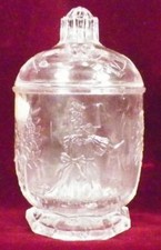 Nursery Rhymes Toy Sugar Bowl Novelty US Glass Co EAPG Childs Antique As Is