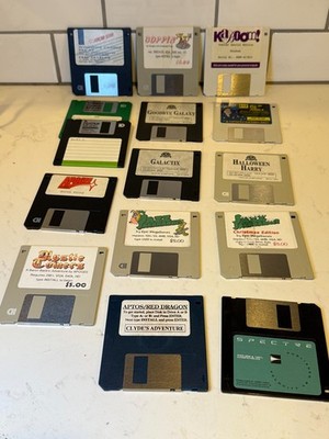 Vintage RARE PC Games Floppy Disk 3.5 3 1/2 inch Windows Many Classics!