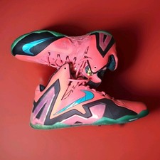 Zapato de baloncesto Nike Lebron XI Elite láser carmesí turbo verde talla 10,5