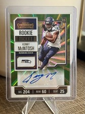 2023 Panini Contenders - Rookie Ticket Kenny McIntosh #150 Green Laser (AU, RC)