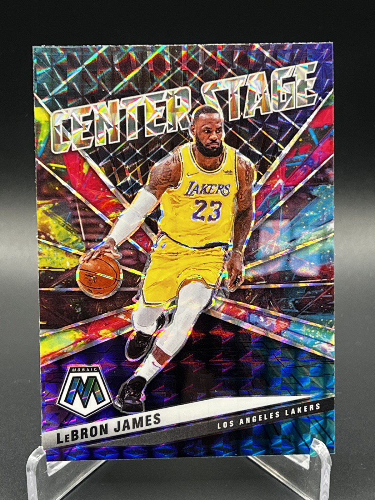 2020-21 Panini Mosaic LeBron James Center Stage #16 LA Lakers