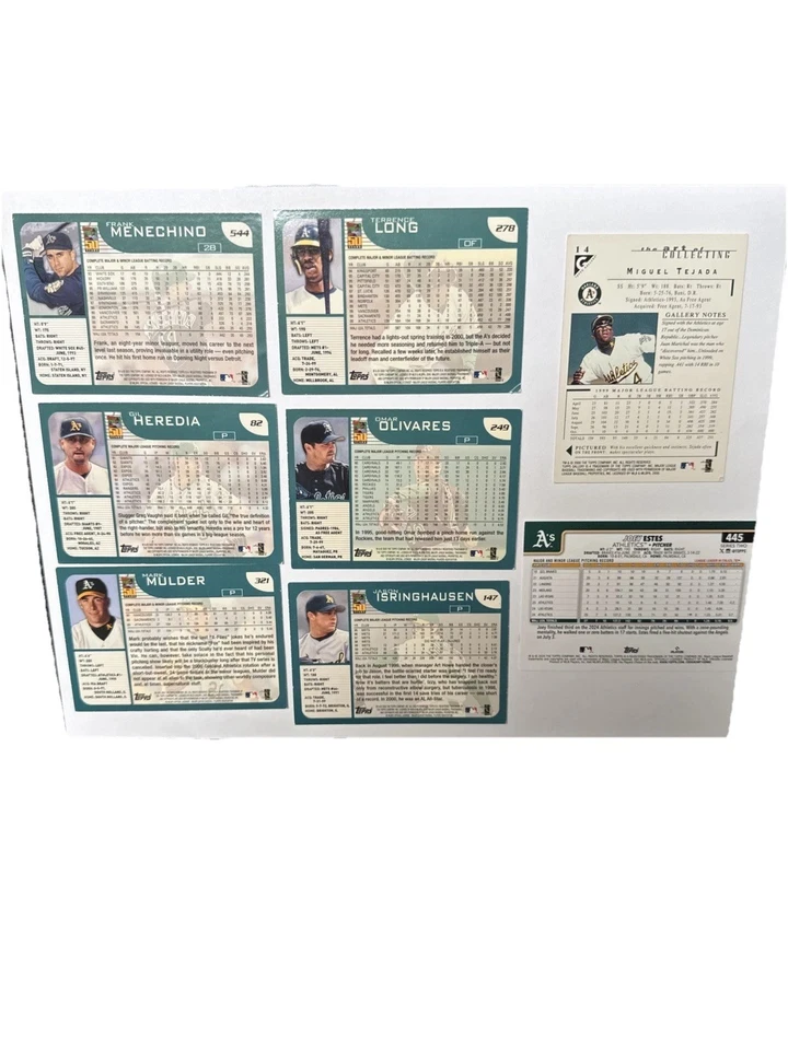 Conjunto misto 2000-2025 Topps Gallery - Conjunto de cartas Oakland Athletics - Imagem 2 de 2