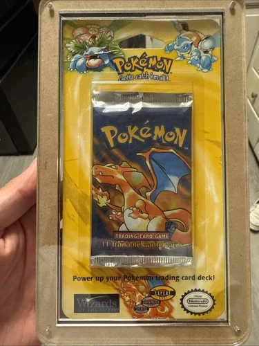 1999 Pokemon Base Set Potentially Shadowless Charizard Blister Booster Pack