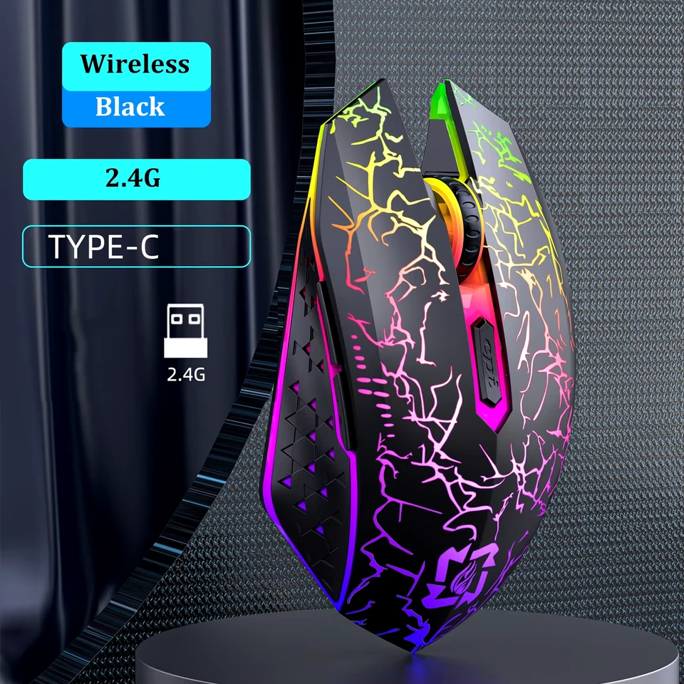 2.4G Bluetooth Wireless Mouse Gaming Mouse Silent Mouse Rechargeable Mouse New - Image 4 of 4