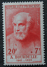 Timbre - FRANCE - Bourdelle - YT992 - Neuf ** - 1954