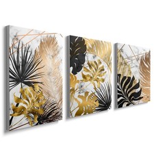 Gold Wall Art Yellow Gray Wall Art Mustard Rustic Floral Canvas Picture Flowe...