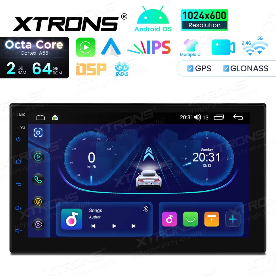 7 inch Android 14 Octa Core 64G Double 2Din Car Stereo Radio GPS Navigation WiFi - Image 2 of 4