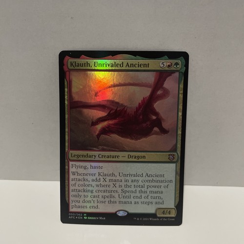 2021 MTG Klauth Unrivaled Ancient - Legendary Dragon - 050/062 - GC/LP - 第 1/3 張圖片