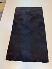 Japanese Vintage Kimono Fabric cloth Boro Polyester Black tradition 27.1 x14.1in